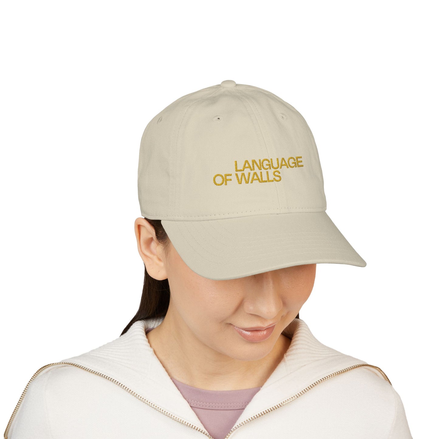 Language of Walls Organic Embroidered Baseball Cap