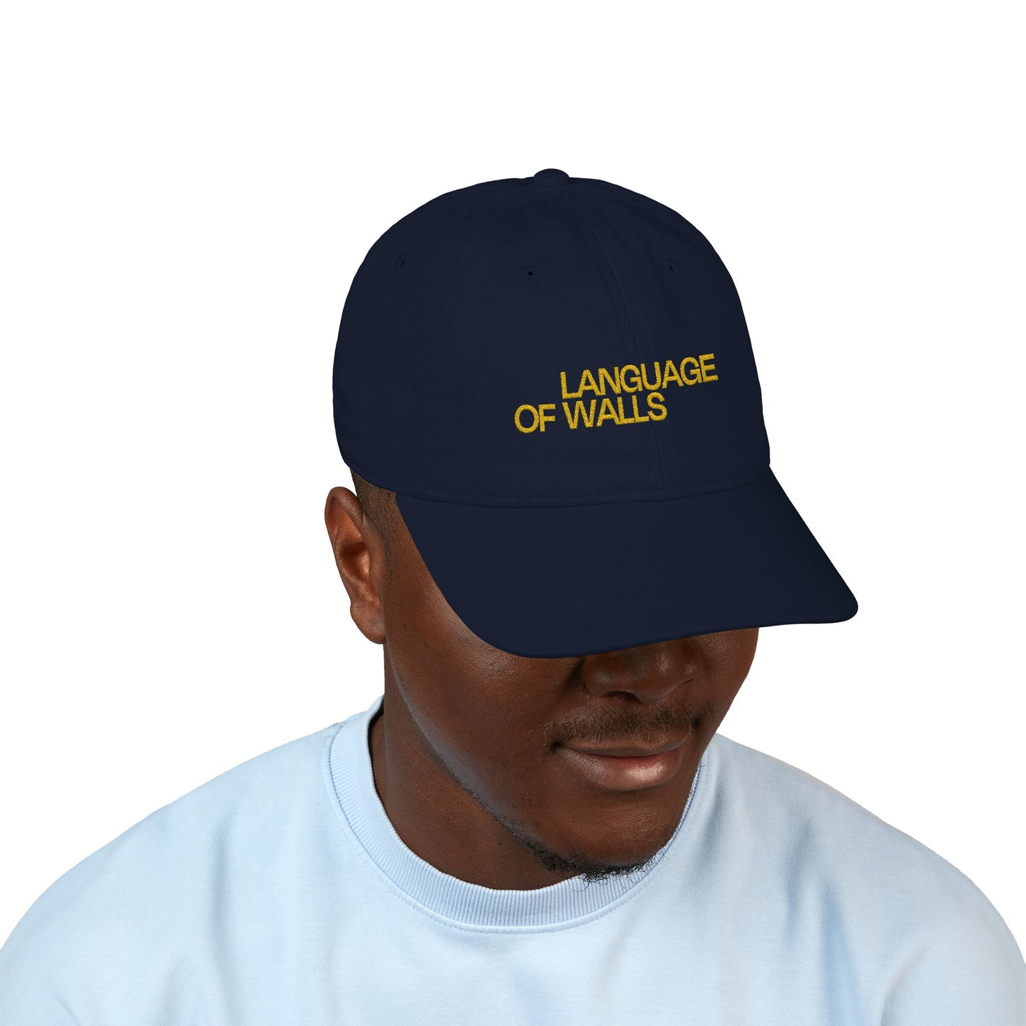 Language of Walls Organic Embroidered Baseball Cap