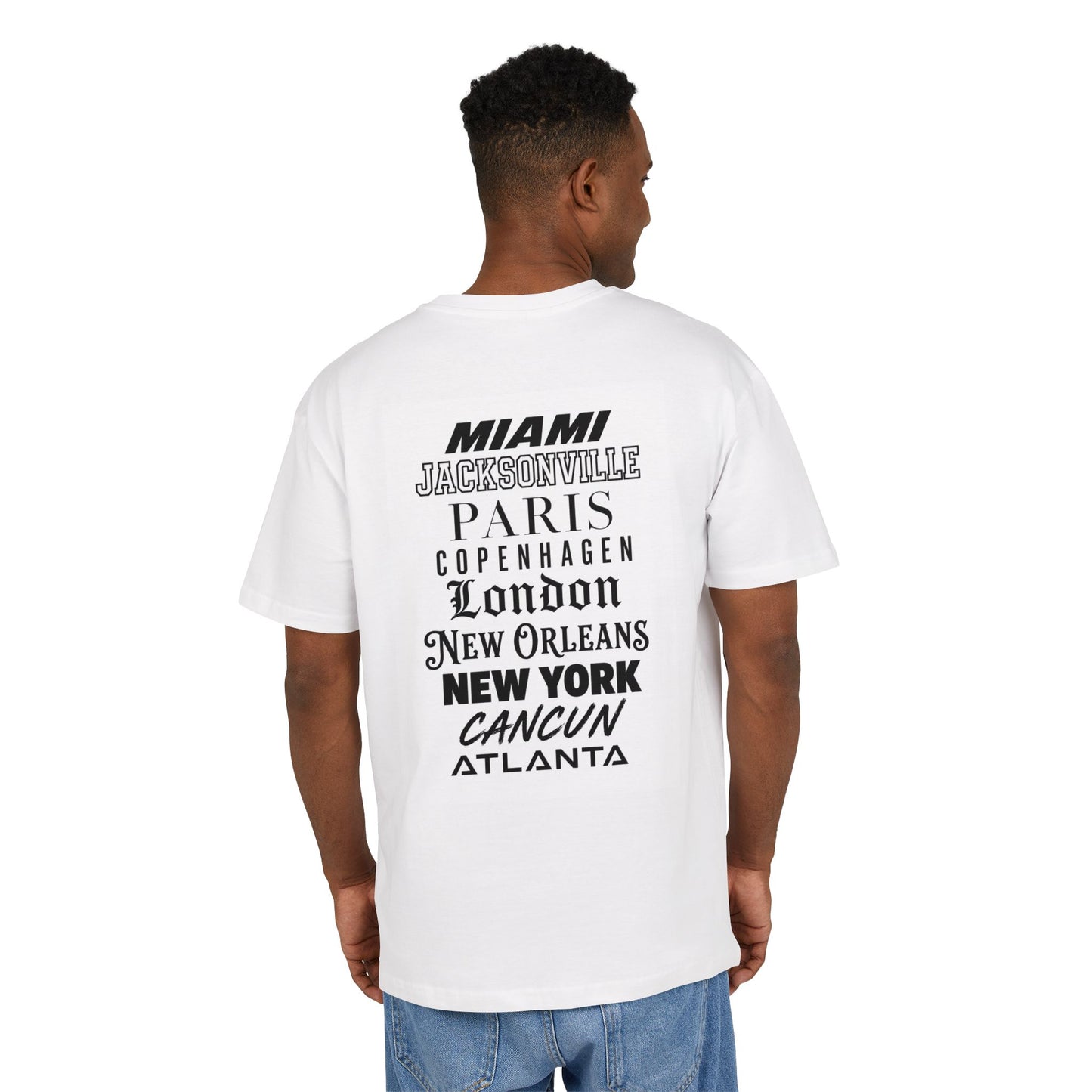 LoW City Tour Tee — Retro Travel Cities List T-Shirt
