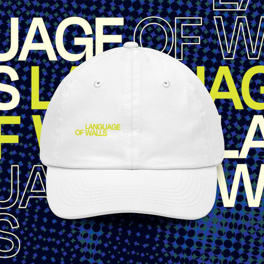 Language of Walls Dad Hat — Neon Text Printed Baseball Cap